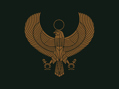 Horus bird egypt egyptian falcon horus illustration line work wings