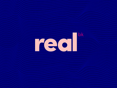 real.bk blue brooklyn logo typeset wordmark