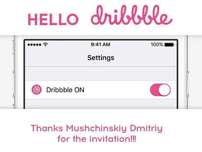 Hello dribbble hello dribbble! thanks mushchinskiy dmitriy