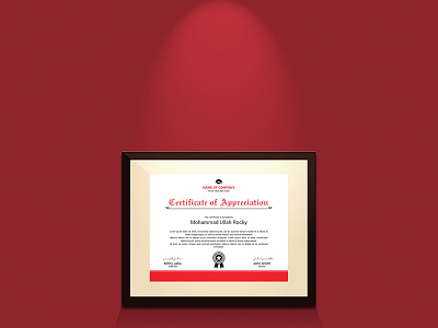 Certificate Template certificate corporate decorative diploma elegant excellence frame graduation modern paper certificate red simple certificate