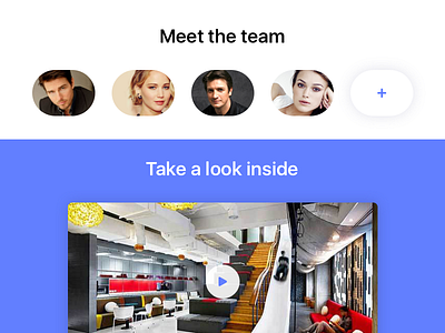 Meet The Team / Workspace concept daily ui footer people site team ui ux video player web design workspace