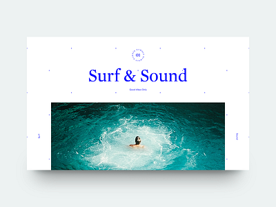 Surf & Sound clean good mag minimal munich sea sound surf type typography vibes water