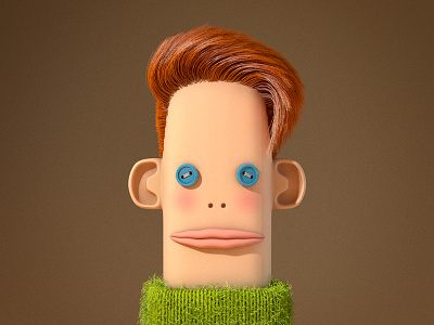 Colour blind bodypaint c4d cinema 4d hair sock creature
