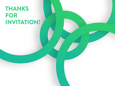 Dribbble invitation turquoise welcome