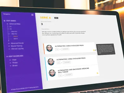 Fitness Web Application app application desktop fitness gym