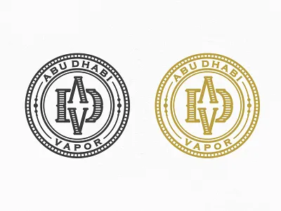 Abu Dhabi Vapor brand calligraphy details font graphic hand lettering high details logo monogram typography vector vintage