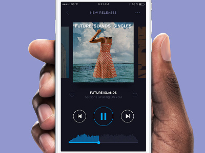 DailyUI #09 - Music Player album app berlin blue controls design ios music player spotify ui