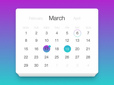 Calendar calendar design month time