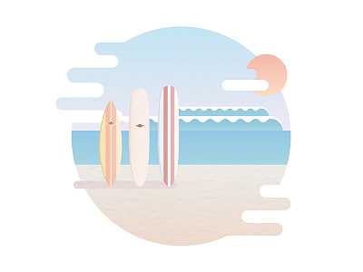 Big Wednesday by John Milius beach bigwednesday illustration illustrator movie ocean seaside surf surfer vector wave