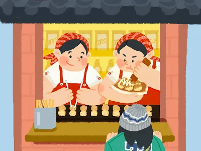 Some small shops illustration.3 art character direction illustration