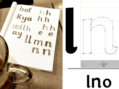 Type Design WIP friendly high x height informal lettering type type design typography