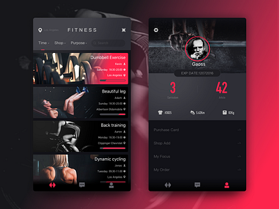 Fitness app fitness ui 交互 健身