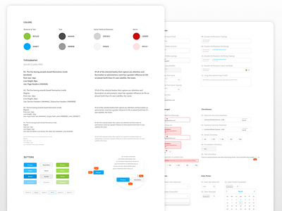 Style Guide alert message buttons calendar checkbox colors date picker icons open sans style guide tooltips typography ui elements