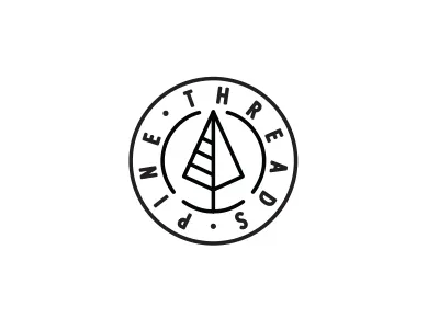 Pine Threads WIP logo logo design nhammonddesign nick hammond nick hammond design nickhammonddesign.com pine threads pine tree tree