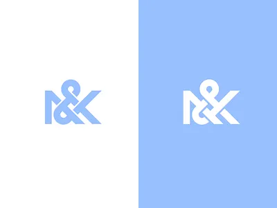 N&K letter logo logotype mark monogram nk symbol typography