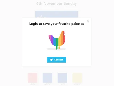 🎨 Daily color inspiration 🏳️‍🌈 Coming Soon! color color inspiration color palette color picker colors login palette popup 🎨 🏳️‍🌈