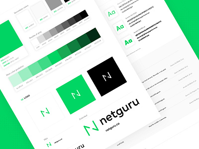 Netguru new CI style guide branding ci colors green guide netguru typography