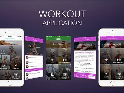 Workout Application apple beauty fitness health iphone lifestyle ufc ui ux workout