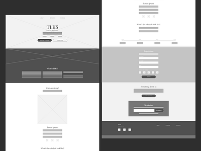 Wireframing conference event register sketch speakers ux wireframe