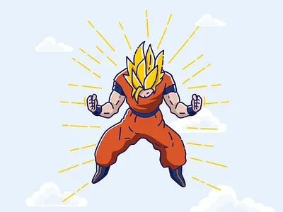 Goku SSJ3 Transformation Illustration dbs dbz goku graphics illustration ssj3