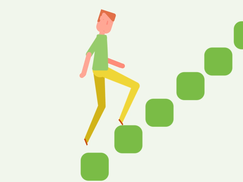 Stairs cycle after animation character cycle effects illustration loop motion graphic run stairs