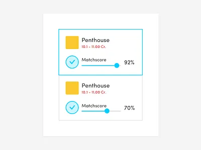 Real Estate Listing illustration blue card illustration listing web