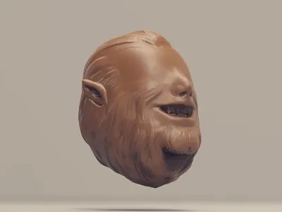 Wolf in progress 3d character concept art eyeless render smile werewolf wolf