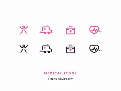 Medical Icons health healthcare icons line medical pink sign