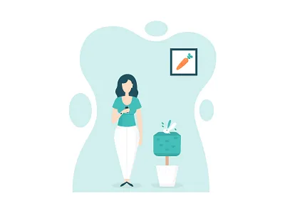 A day in the life - Scene 1 bunny illustration phone rabbit woman