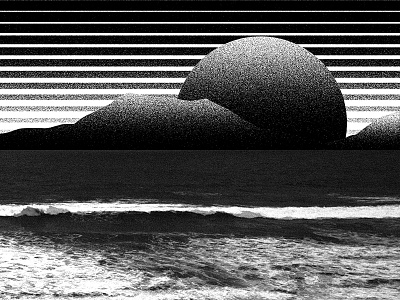 bw_illustration_01 black and white black white bw geometric geometry illustration landscape lofi shapes