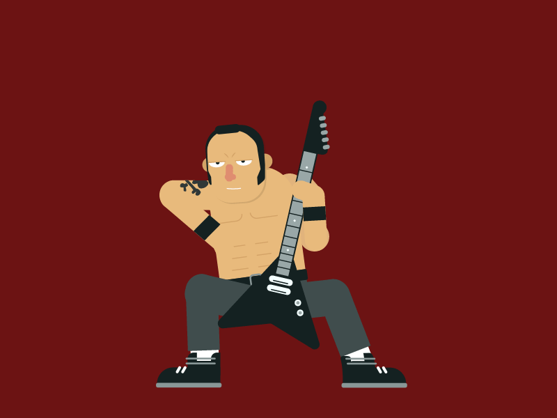 Band #1 after animation character dance design effects gif guitar illustrator motion music rock