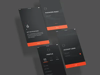 iOS Account ios login password reset profile push notifications