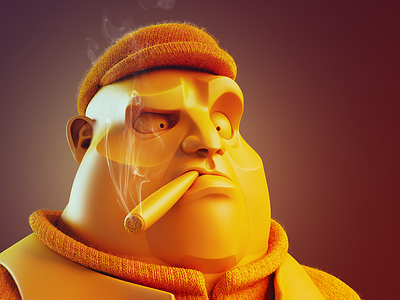 Cool guy 3d blender cgi character sculpting