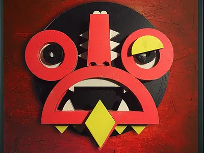 Raksasa art mask monster wood