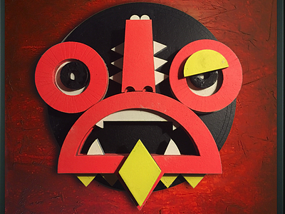 Raksasa art mask monster wood