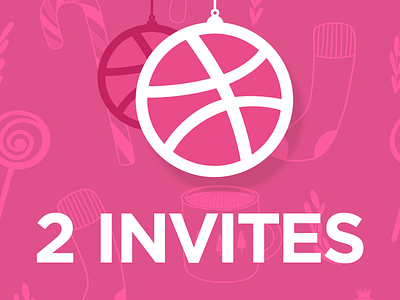 Dribbble - 2x Ornaments advent christmas dribbble invitation invite ornament pink prospect prospects