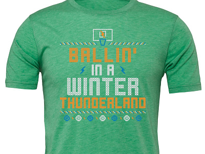 Ballin' in a Winter Thunderland ballin christmas prnt thunder thunderland thundertee