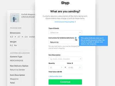 International Shipment Form brand form guide icon iconography keyboard logo shyp style typography ui ux