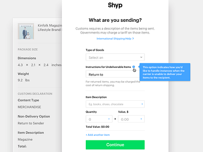 International Shipment Form brand form guide icon iconography keyboard logo shyp style typography ui ux