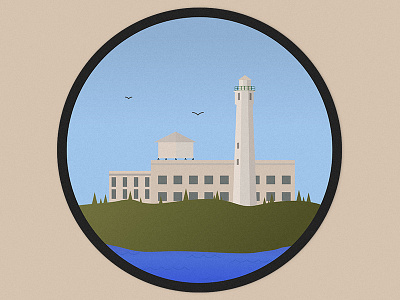 Alcatraz alcatraz california flat design icon island jail logo san francisco water