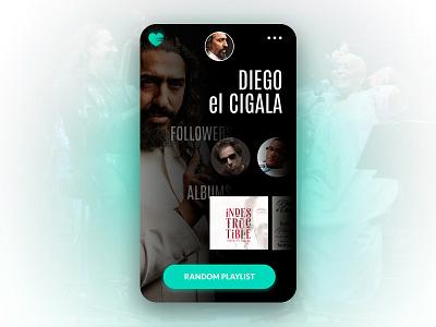 Profile #dailyui #006 album dailyui followers interface music spotify ui