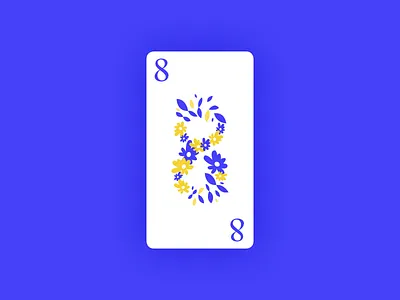 Eight blue cards eight yellow