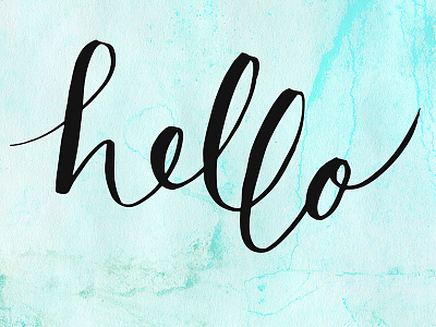 Hello ink lettering quote typography