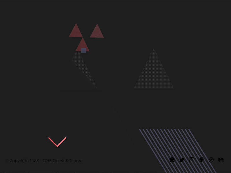 Derek S. Moore . com Launch! animation home launch portfolio web design website