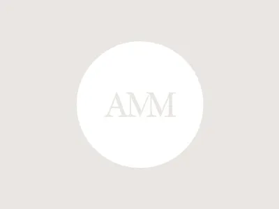 AMM Monogram brand circle logo mark monogram serif