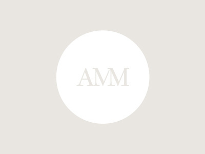 AMM Monogram brand circle logo mark monogram serif