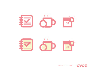 The coffe deadline and Daily tasks. alarm calendar clean coffee company flat icon icons interface logo simple smart