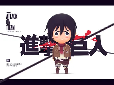 三爷 angry attack on tittan illustration ps sanye three