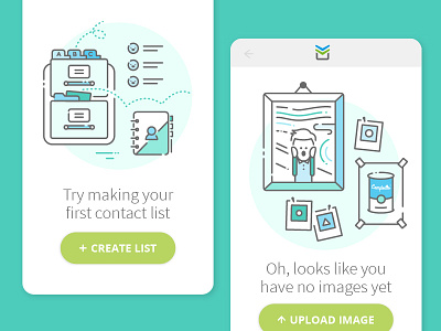 Empty states app contact create empty image list state upload