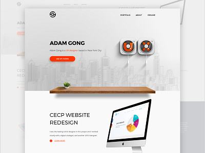 New Portfolio clean header home homepage portfolio ui ux